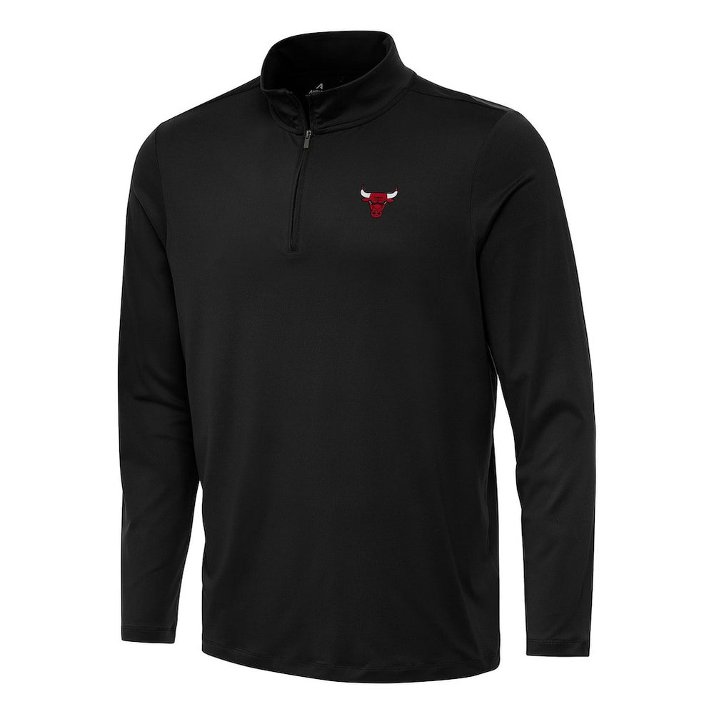 Black Chicago Bulls Antigua Reprocess Quarter-Zip Top | NBA