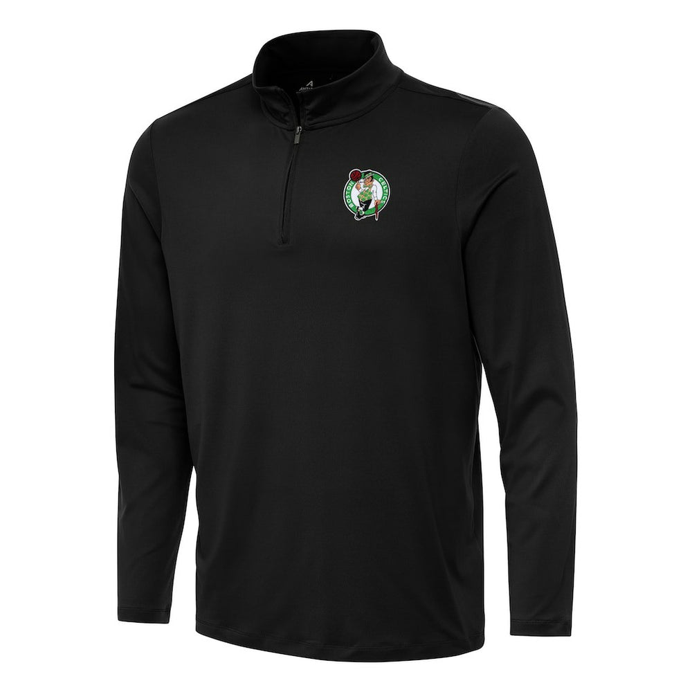 Black Boston Celtics Antigua Reprocess Quarter-Zip Top | NBA