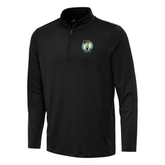Black Boston Celtics Antigua Reprocess Quarter-Zip Top | NBA