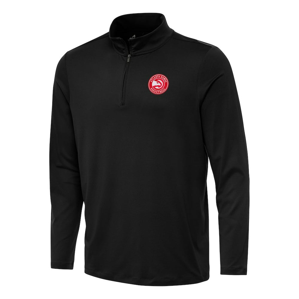 Black Atlanta Hawks Antigua Reprocess Quarter-Zip Top | NBA