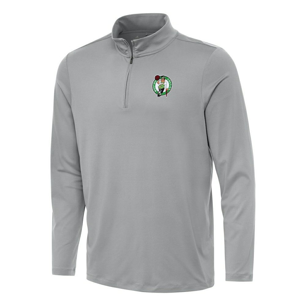 Gray Boston Celtics Antigua Reprocess Quarter-Zip Top | NBA