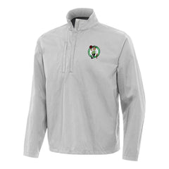 Heather Gray Boston Celtics Antigua Brisk Quarter-Zip Windbreaker | NBA