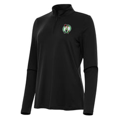 Black Boston Celtics Antigua Women's Reprocess Quarter-Zip Top | NBA