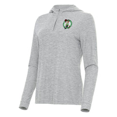 Heather Gray Boston Celtics Antigua Women's Daybreak Quarter-Zip Hoodie | NBA