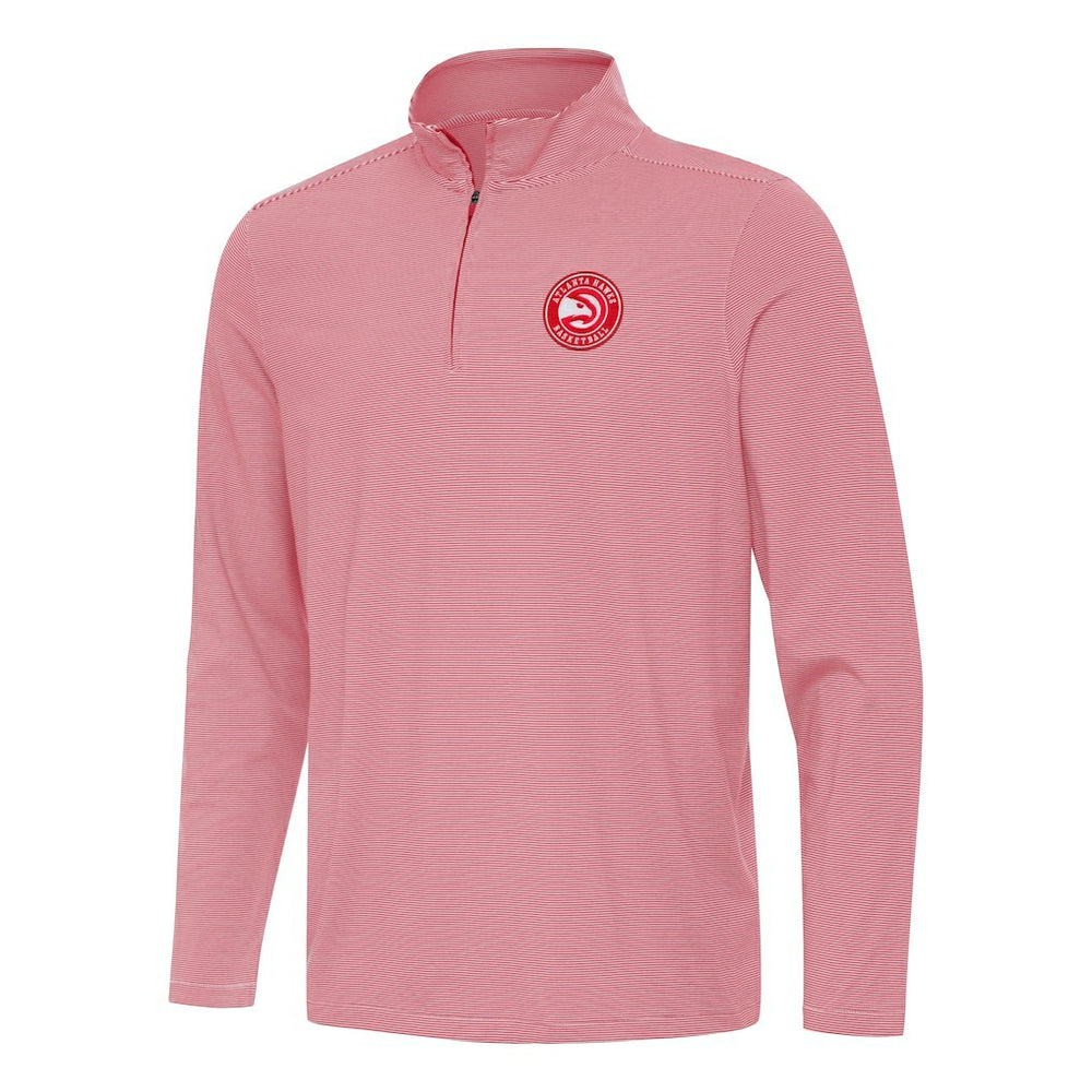 Red Atlanta Hawks Antigua Twine Quarter-Zip Top | NBA