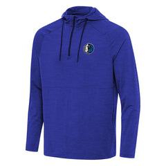 Heather Blue Dallas Mavericks Antigua Spikes Raglan Quarter-Zip Hoodie sale | NBA