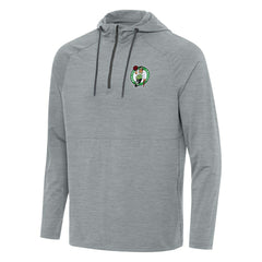 Heather Gray Boston Celtics Antigua Spikes Raglan Quarter-Zip Hoodie | NBA