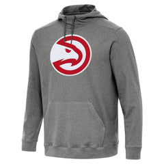 Heather Black Atlanta Hawks Antigua Cloud Pullover Hoodie | NBA