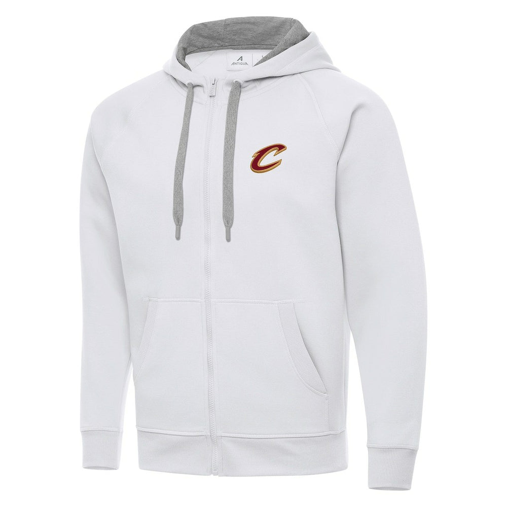 White Cleveland Cavaliers Antigua Big & Tall Victory Full-Zip Hoodie Jacket sale | NBA