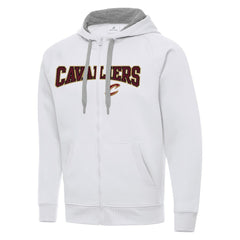 White Cleveland Cavaliers Antigua Big & Tall Victory Full-Zip Hoodie Jacket sale | NBA