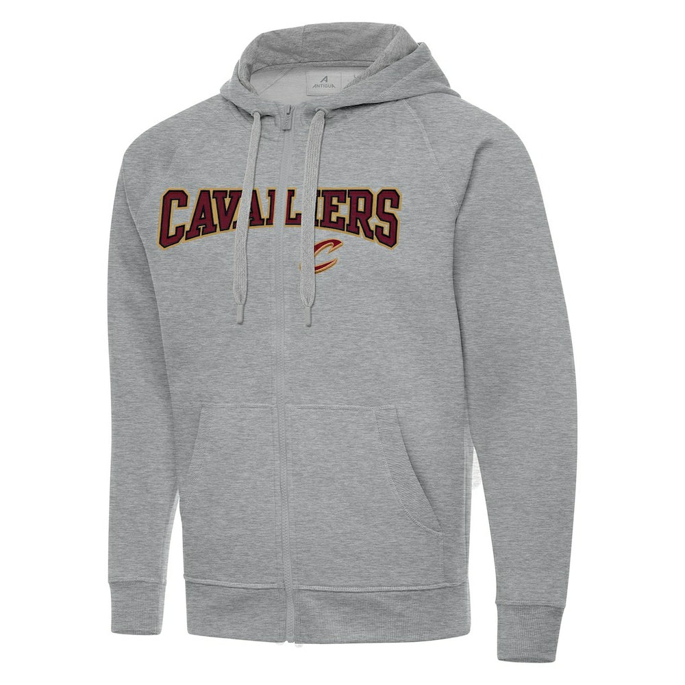 Heather Gray Cleveland Cavaliers Antigua Big & Tall Victory Full-Zip Hoodie Jacket sale | NBA