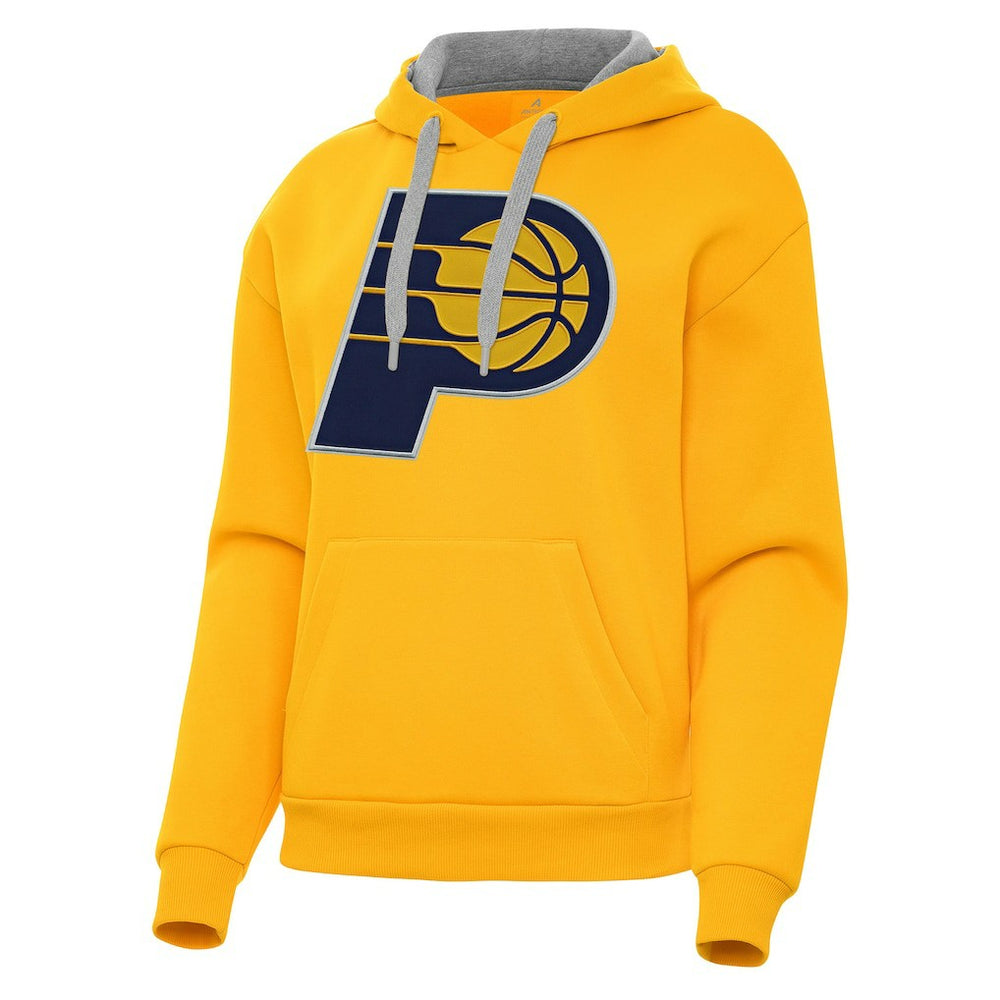 Gold Indiana Pacers Antigua Women's Victory Pullover Hoodie | NBA