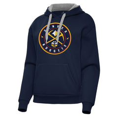 Navy Denver Nuggets Antigua Women's Victory Pullover Hoodie sale | NBA