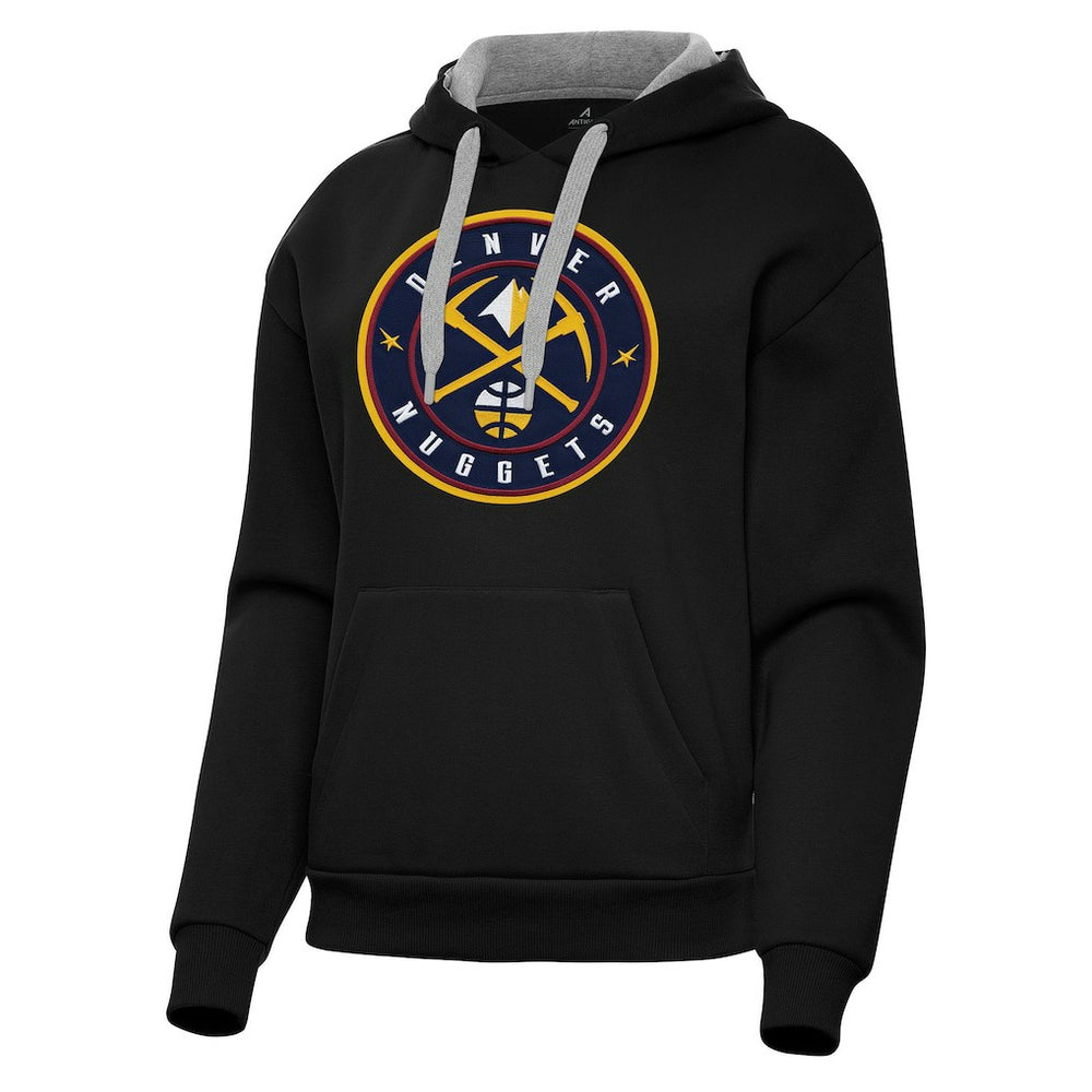 Black Denver Nuggets Antigua Women's Victory Pullover Hoodie sale | NBA