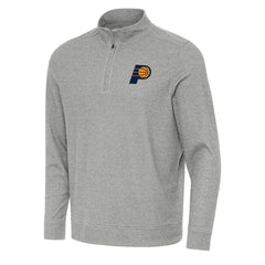 Heather Gray Indiana Pacers Antigua Subtle Quarter-Zip Sweatshirt | NBA