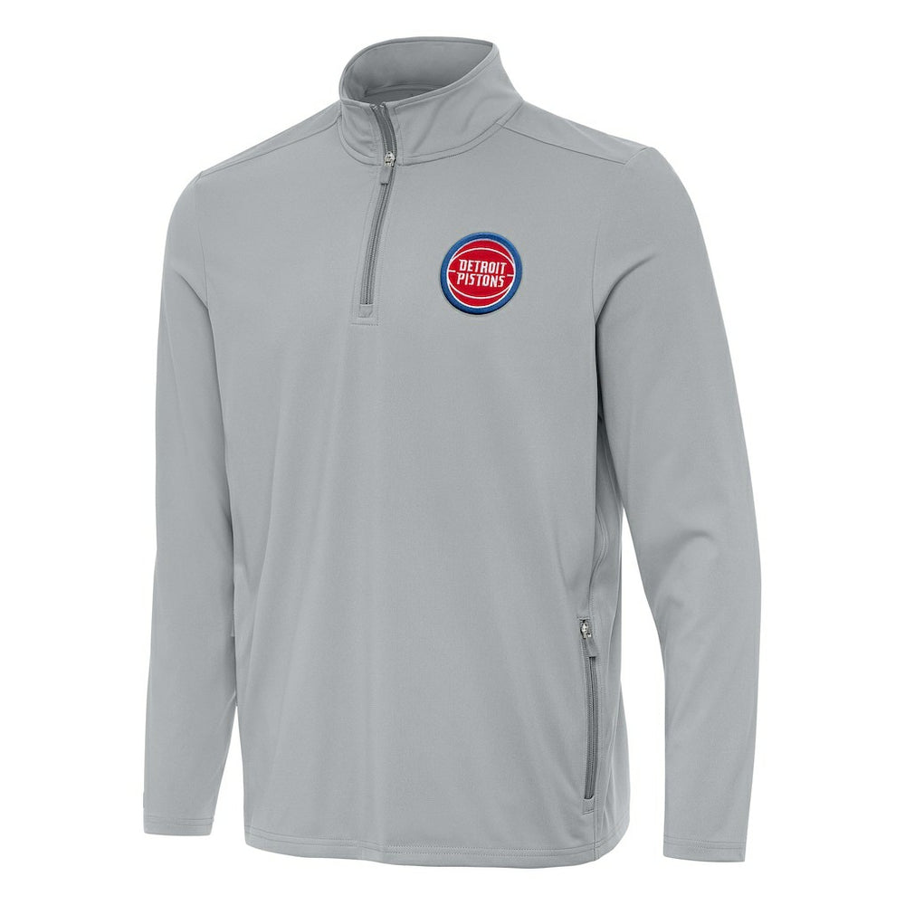 Gray Detroit Pistons Antigua Perilous Quarter-Zip Sweatshirt sale | NBA