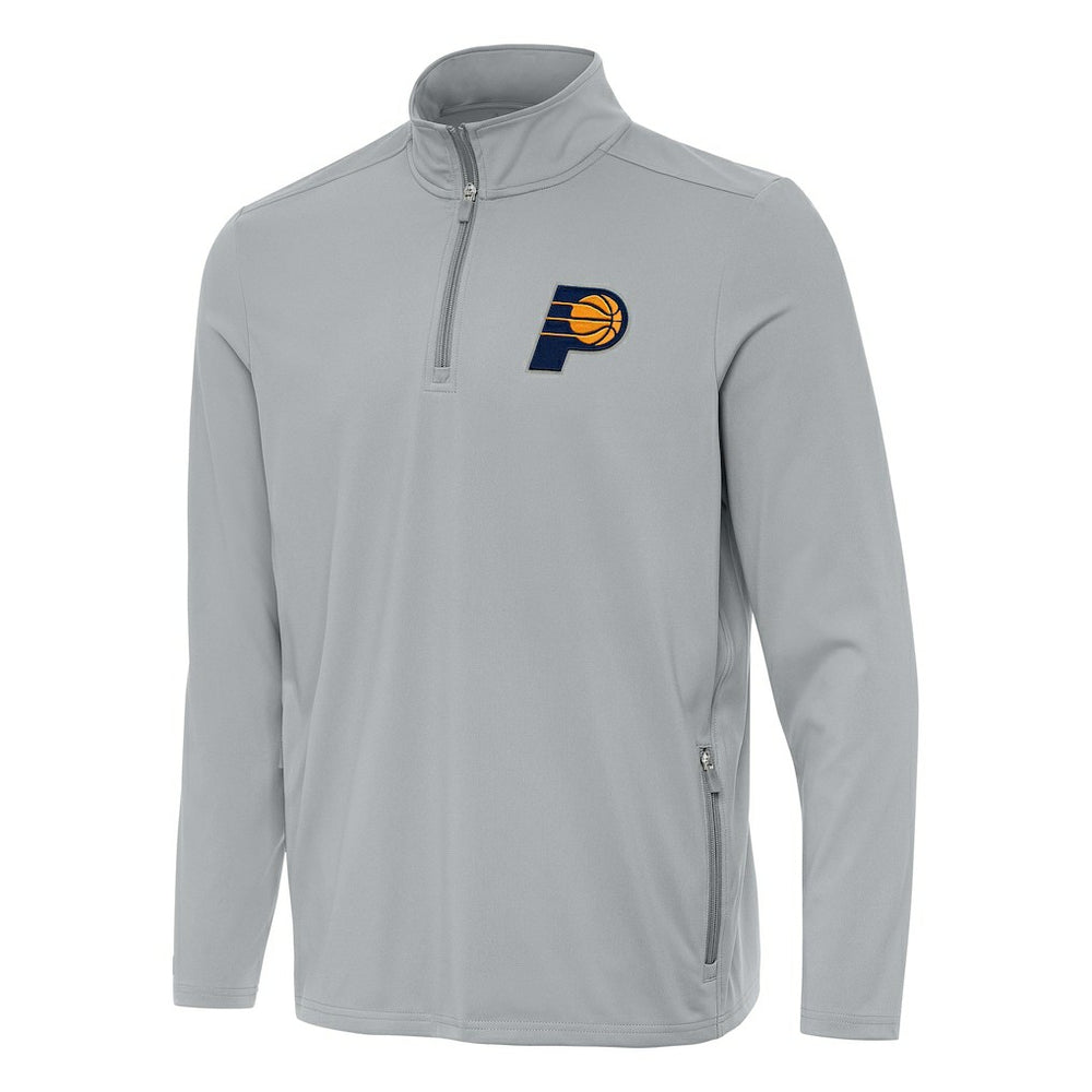 Gray Indiana Pacers Antigua Perilous Quarter-Zip Sweatshirt | NBA