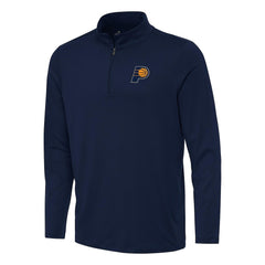 Navy Indiana Pacers Antigua Reprocess Quarter-Zip Top | NBA