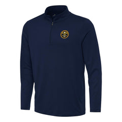 Navy Denver Nuggets Antigua Reprocess Quarter-Zip Top sale | NBA