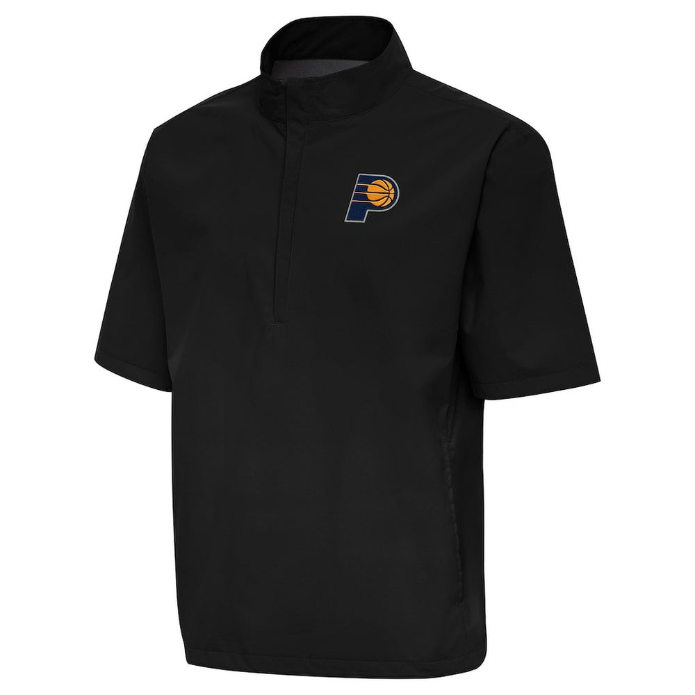 Black Indiana Pacers Antigua Brisk Quarter-Zip Windbreaker | NBA