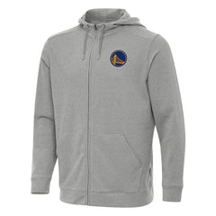 Heather Gray Golden State Warriors Antigua Effortless Full-Zip Hoodie Jacket sale | NBA