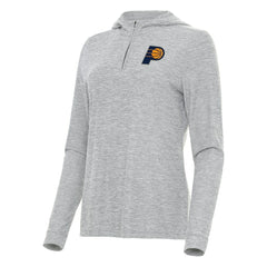 Heather Gray Indiana Pacers Antigua Women's Daybreak Quarter-Zip Hoodie | NBA