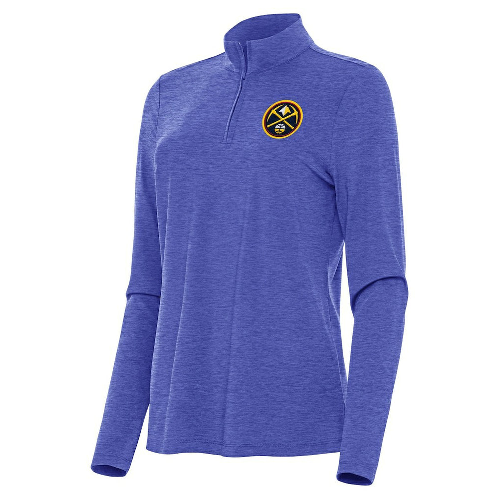Heather Royal Denver Nuggets Antigua Women's Bright Quarter-Zip Top sale | NBA
