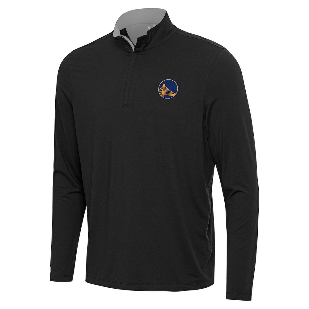 Black/Gray Golden State Warriors Antigua Content Quarter-Zip Top sale | NBA