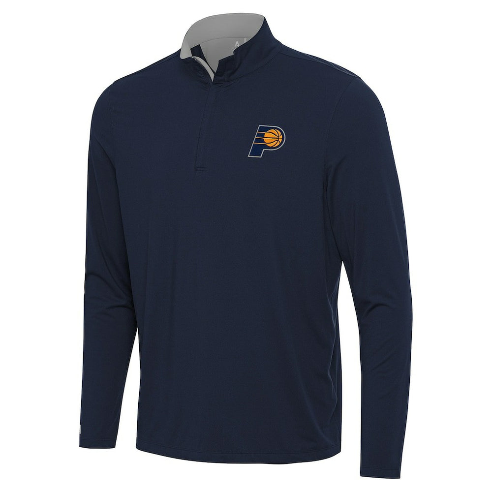 Navy/Gray Indiana Pacers Antigua Content Quarter-Zip Top | NBA