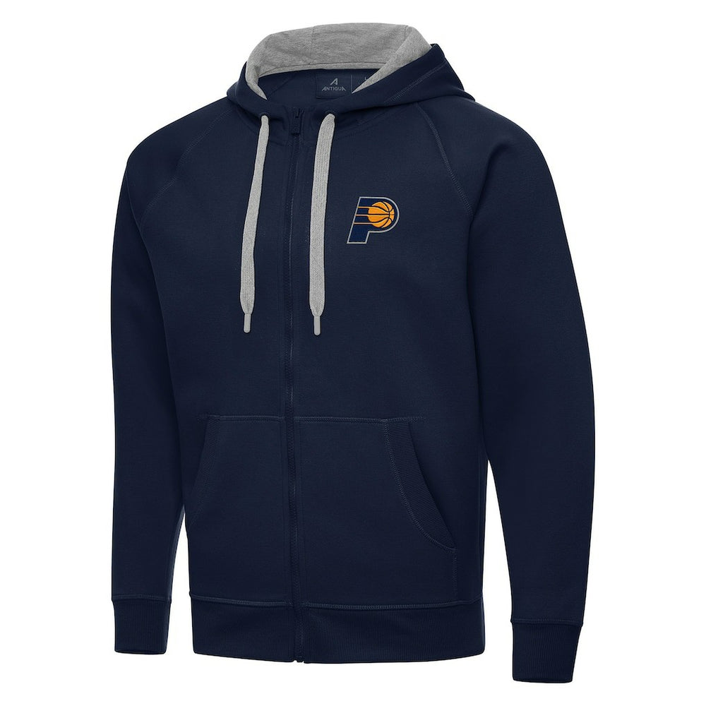 Navy Indiana Pacers Antigua Big & Tall Victory Full-Zip Hoodie Jacket | NBA