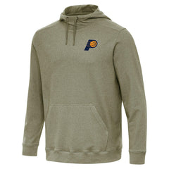Heather Olive Indiana Pacers Antigua Cloud Pullover Hoodie | NBA