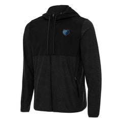 Black Memphis Grizzlies Antigua Sway Full-Zip Hoodie Jacket | NBA