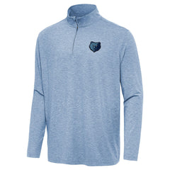 Heather Aqua Memphis Grizzlies Antigua Hunk Quarter-Zip Top | NBA