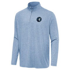 Heather Blue Minnesota Timberwolves Antigua Hunk Quarter-Zip Top | NBA
