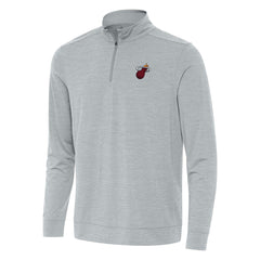 Heather Gray Miami Heat Antigua Bright Quarter-Zip Top | NBA