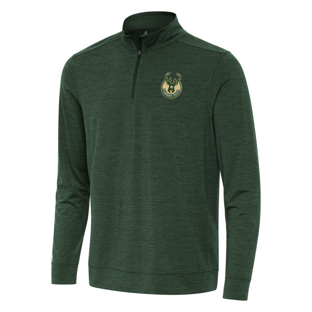 Hunter Green Milwaukee Bucks Antigua Bright Quarter-Zip Top | NBA