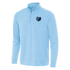 Light Blue Memphis Grizzlies Antigua Bright Quarter-Zip Top | NBA
