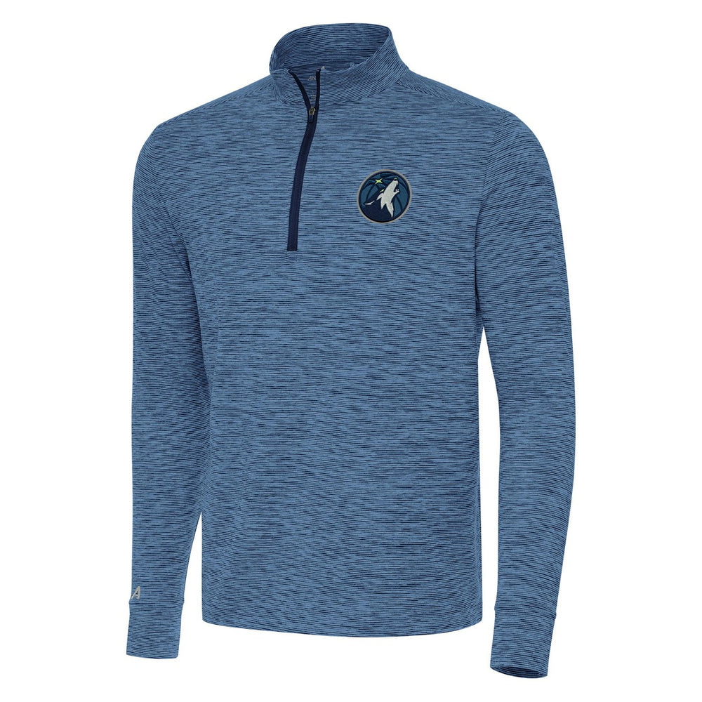 Heather Navy Minnesota Timberwolves Antigua Cause Quarter-Zip Top | NBA