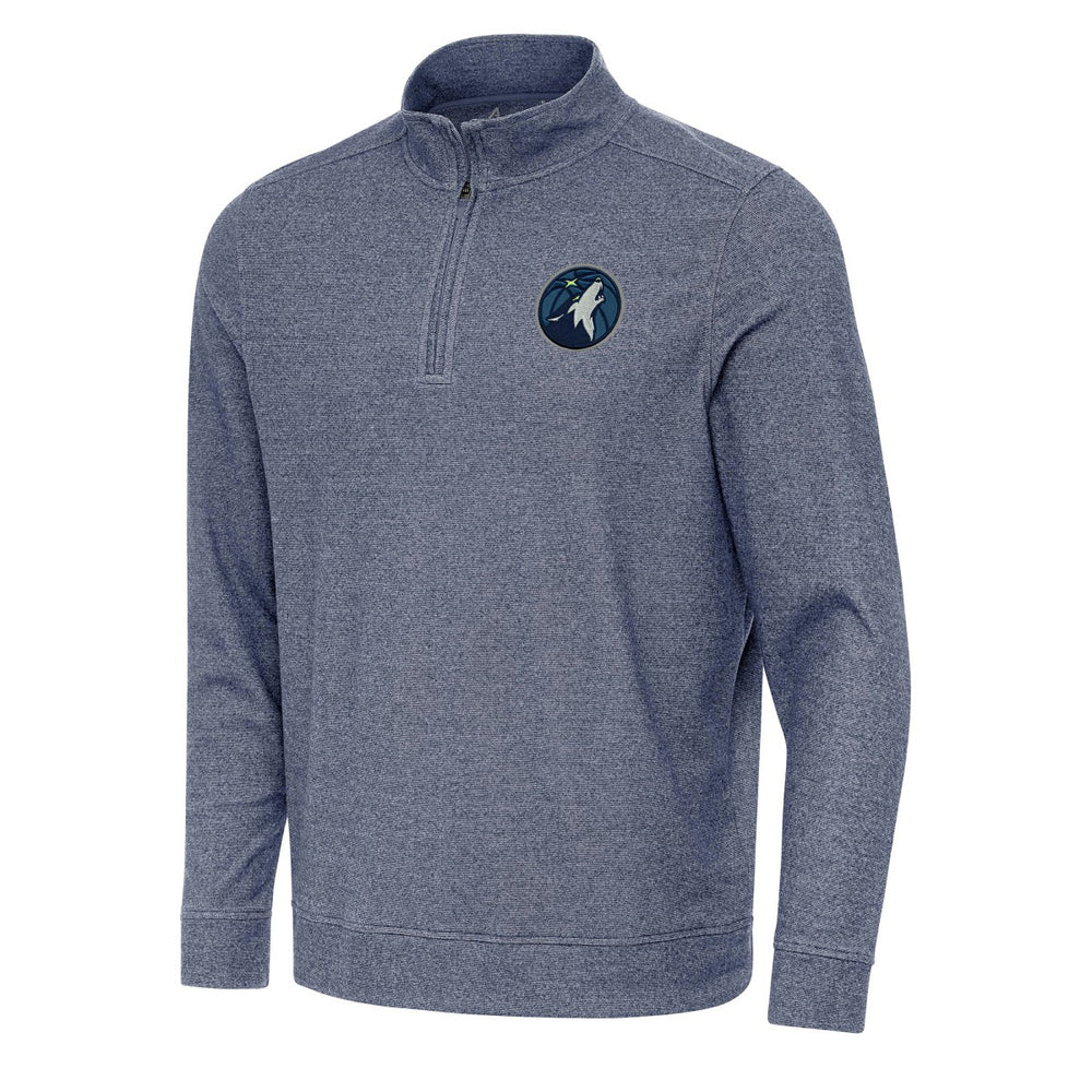 Heather Navy Minnesota Timberwolves Antigua Subtle Quarter-Zip Sweatshirt | NBA