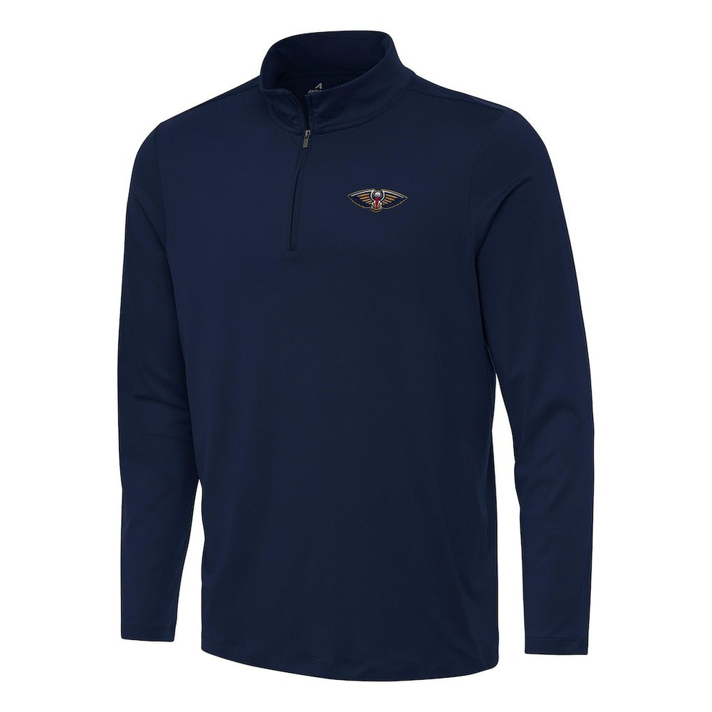 Navy New Orleans Pelicans Antigua Reprocess Quarter-Zip Top | NBA