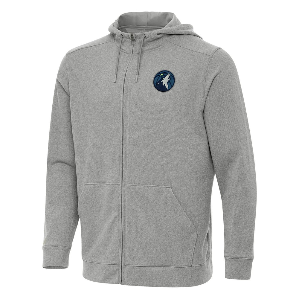 Heather Gray Minnesota Timberwolves Antigua Effortless Full-Zip Hoodie Jacket | NBA