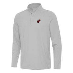 Gray Miami Heat Antigua Twine Quarter-Zip Top | NBA