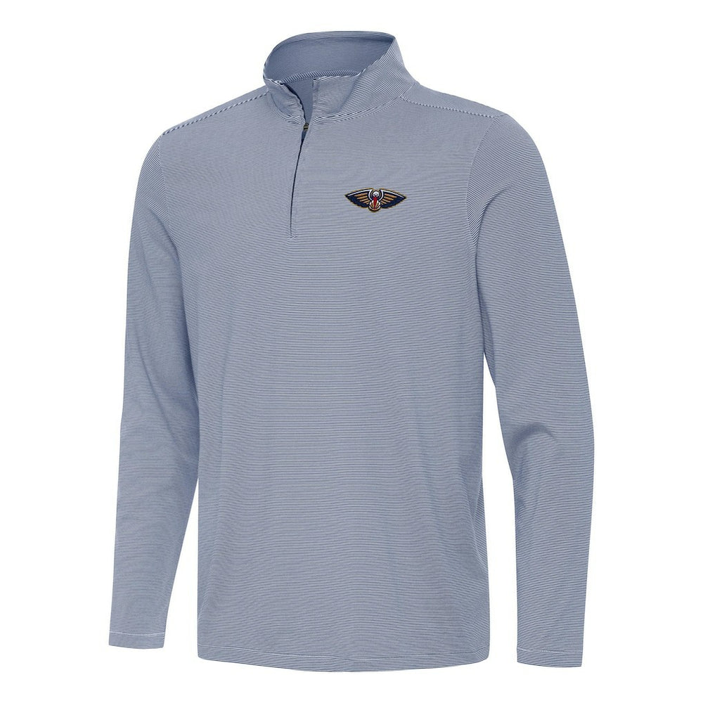 Navy New Orleans Pelicans Antigua Twine Quarter-Zip Top | NBA