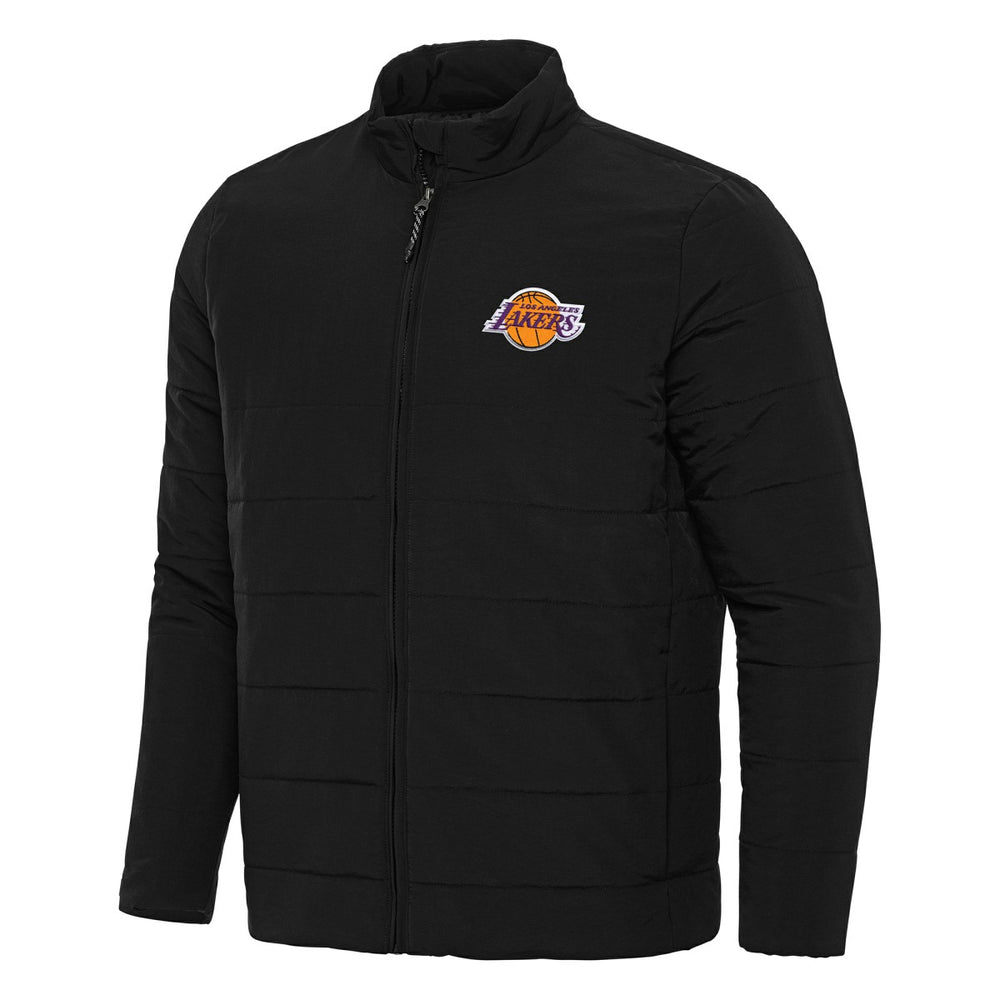 Black Los Angeles Lakers Antigua Swelter Full-Zip Puffer Jacket | NBA