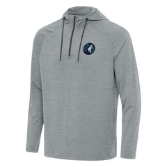 Heather Gray Minnesota Timberwolves Antigua Spikes Raglan Quarter-Zip Hoodie | NBA