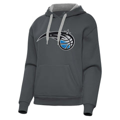 Charcoal Orlando Magic Antigua Women's Victory Pullover Hoodie | NBA