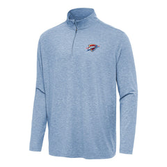 Heather Blue Oklahoma City Thunder Antigua Hunk Quarter-Zip Top | NBA