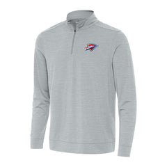 Heather Gray Oklahoma City Thunder Antigua Bright Quarter-Zip Top | NBA