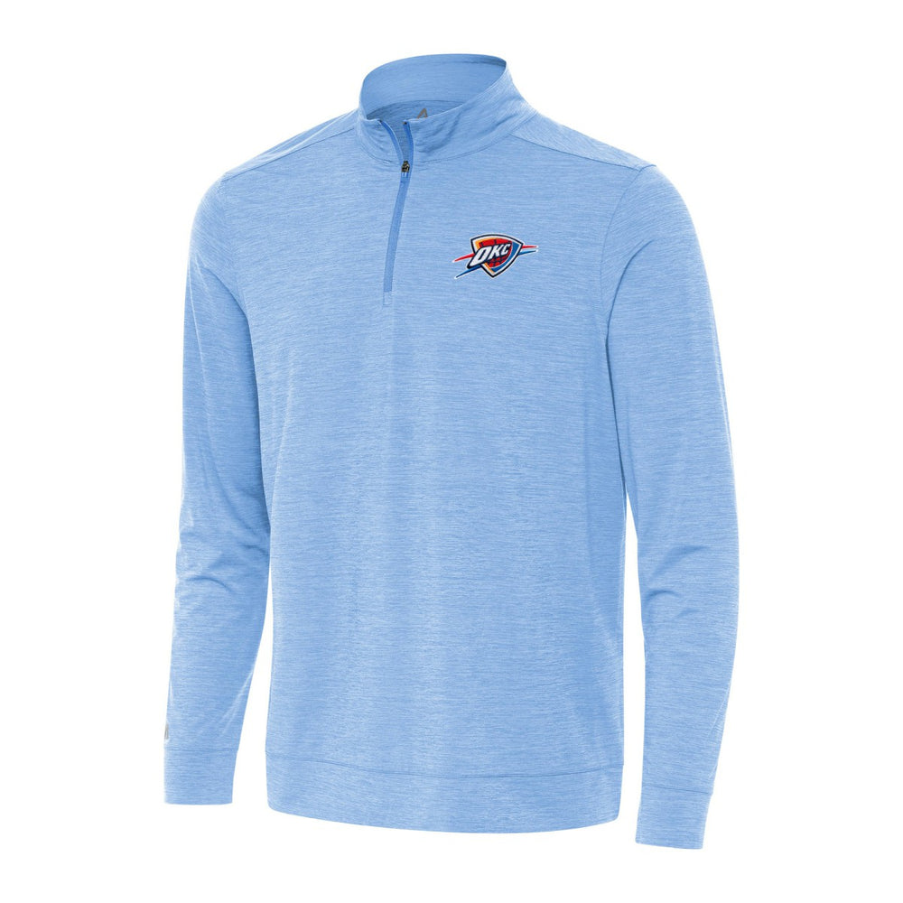 Heather Powder Blue Oklahoma City Thunder Antigua Bright Quarter-Zip Top | NBA