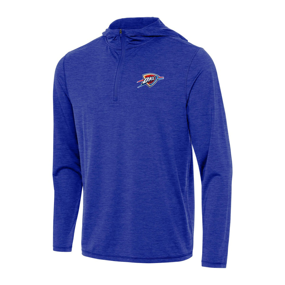 Heather Royal Oklahoma City Thunder Antigua Tidy Quarter-Zip Hoodie | NBA